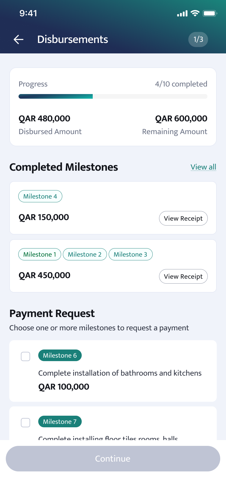 After — Disbursements