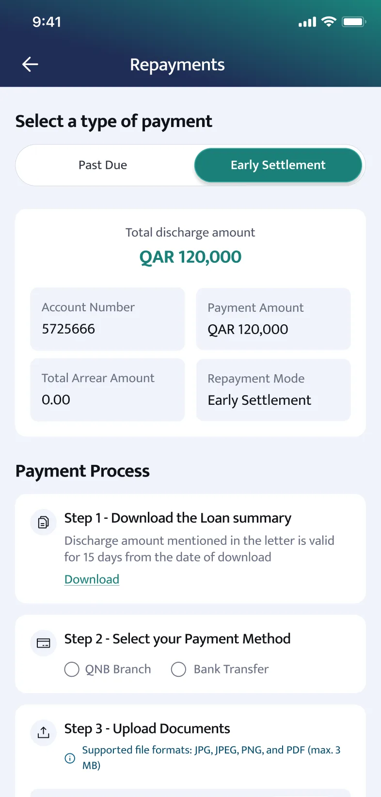 After: clear loan repayment UI redesign